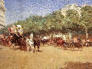 Childe Hassam Le Jour du Grand Prix oil